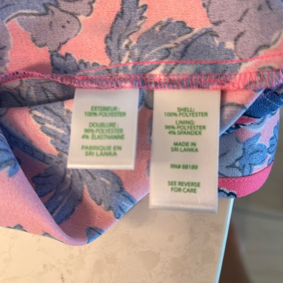 Lilly Pulitzer Pink and Blue Tie Front Sundress - Picture 4 of 5